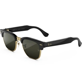 Умные очки Ray-Ban Clubmaster (audio) Shiny Black on Gold Standard Green