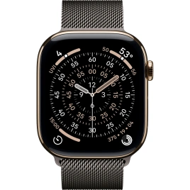Смарт-часы Apple Watch Series 11 42mm Gold Titanium Case with Slate Milanese Loop