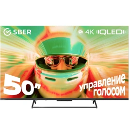 Телевизор Sber 50" QLED 4K UHD Салют ТВ (SDF-50UQ7000MBA)