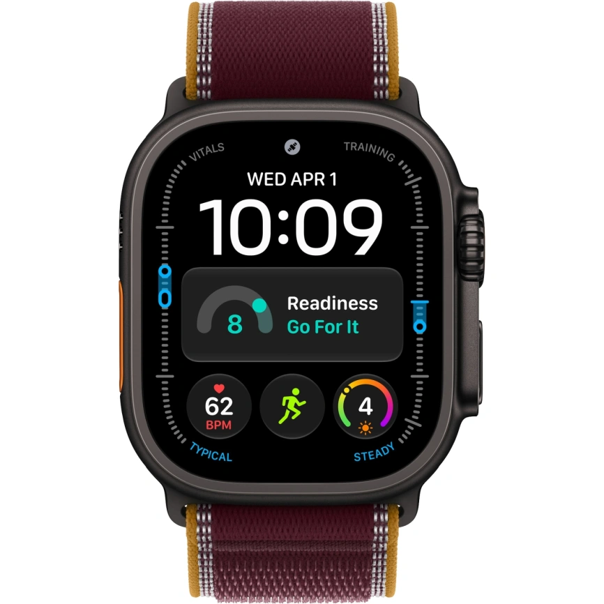 Смарт-часы Apple Watch Ultra 4 (2026) 49mm Black Titanium Case with Burgundy Trail Loop S/M фото 3