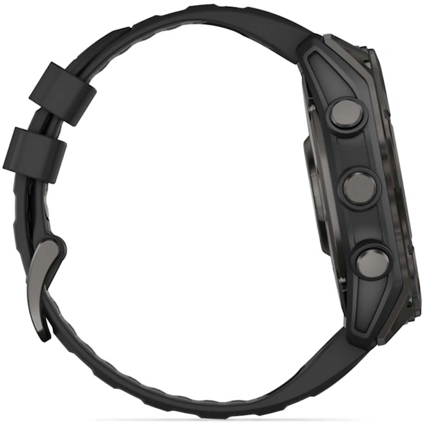Смарт-часы Garmin Fenix 8 51mm Amoled Sapphire (010-02905-21) Carbon Gray DLC Titanium with Black/Pebble Gray Silicone Band фото 4