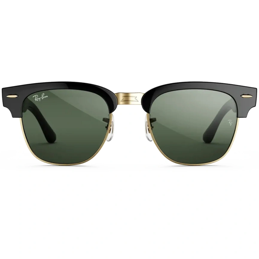 Умные очки Ray-Ban Clubmaster (audio) Shiny Black on Gold Standard Transitions Graphite Green фото 5