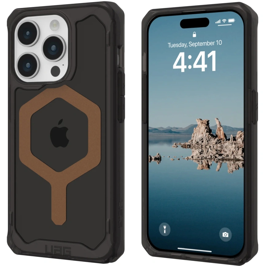 Чехол UAG с поддержкой MagSafe Plyo для iPhone 15 Pro Black/Bronze (114286114085) фото 4