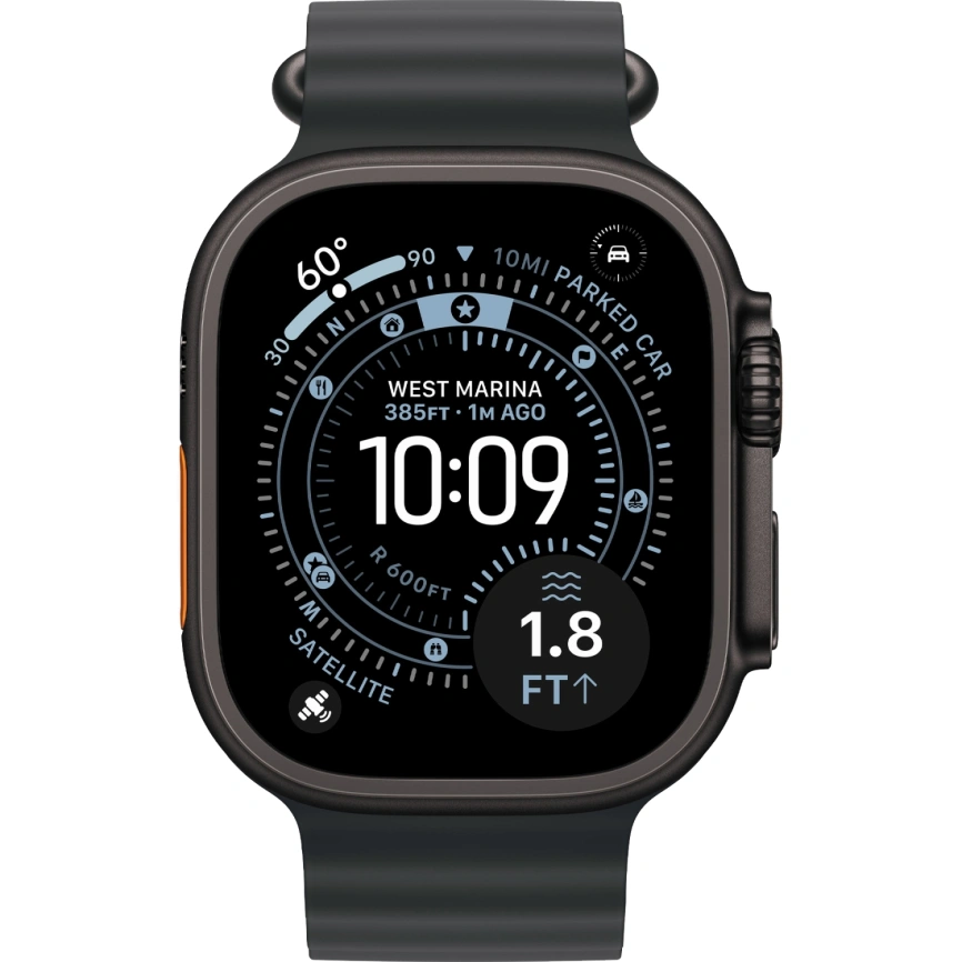 Смарт-часы Apple Watch Ultra 3 (2025) 49mm Black Titanium Case with Black Ocean Band фото 3