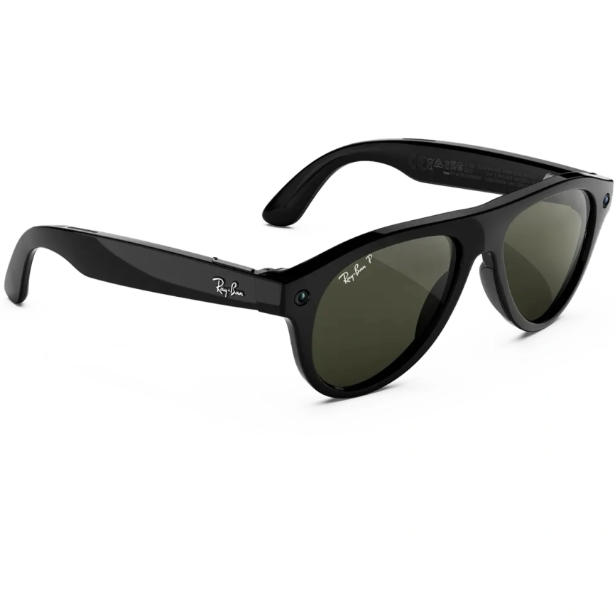 Умные очки Ray-Ban Aviator (Gen 3) Shiny Black Standard Green фото 3