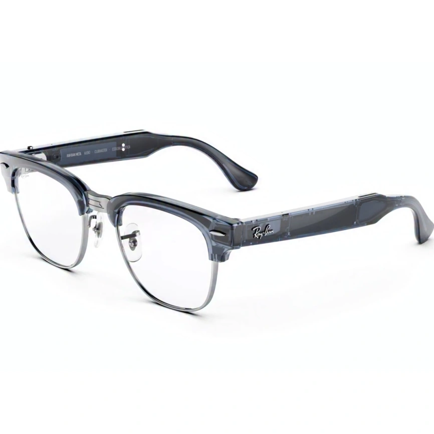 Умные очки Ray-Ban Clubmaster (audio) Transparent Sky Blue Standard Transitions Sapphire фото 2