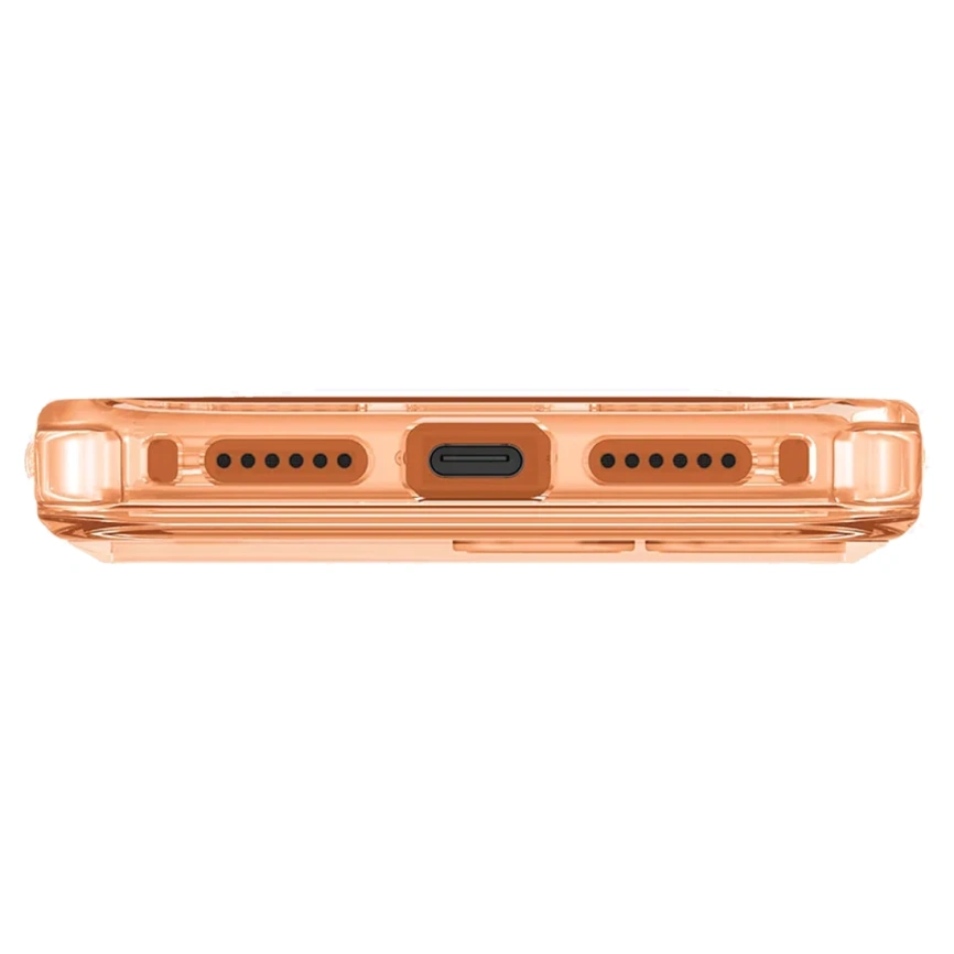 Чехол Uniq LifePro Xtreme Anti-FingerprintSlim Hybrid Case with MagClick для iPhone 17 Pro Max Frost Clear/Volt Orange фото 5