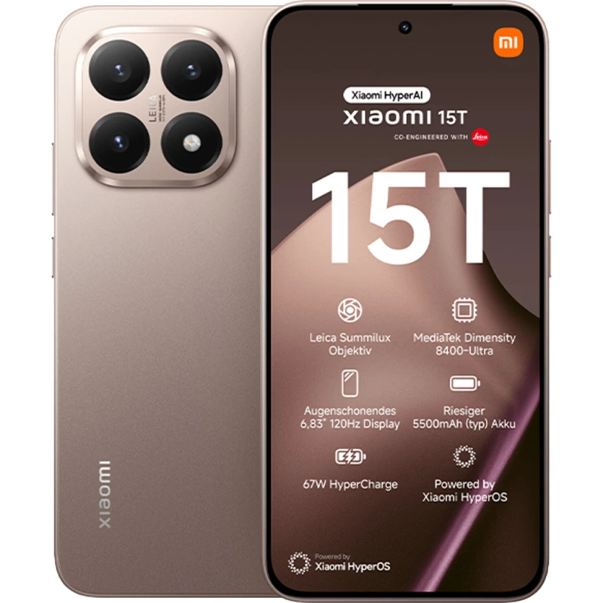 Смартфон Xiaomi 15T 12/512Gb Rose Gold Global Version фото 1