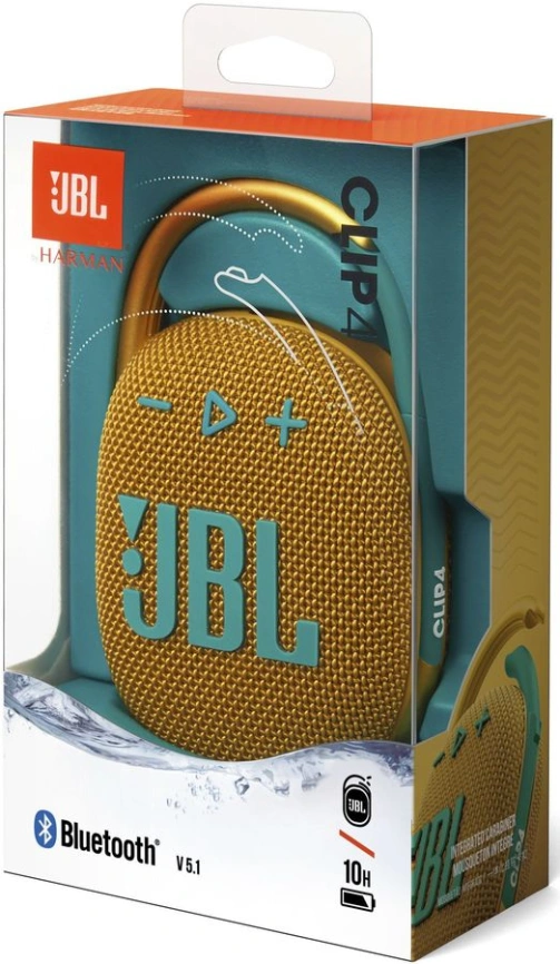 Портативная колонка JBL Clip 4 Yellow фото 4