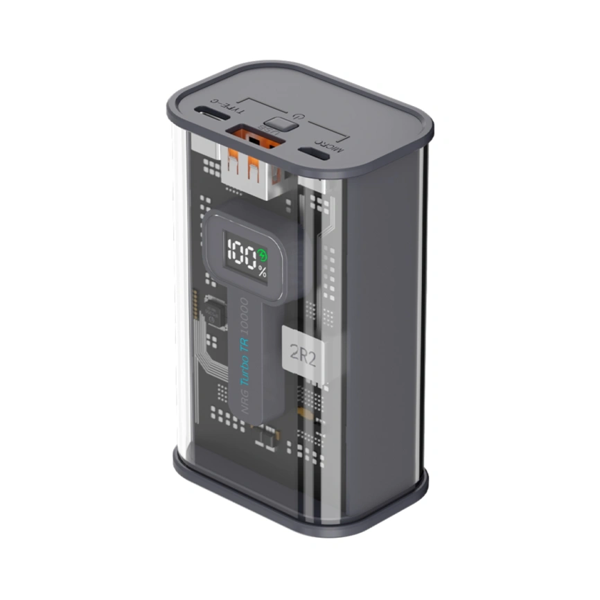 Внешний аккумулятор Deppa NRG Turbo TR 10000 mAh 33644 Transparent фото 1