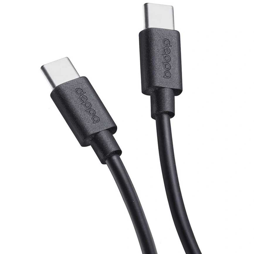 Кабель Deppa USB-C/USB-C 1,2m 72302 Black фото 1