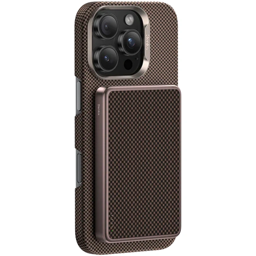 Внешний аккумулятор Benks ArmorGo Power Bank 10000 mAh with MagSafe DawnLight Gold фото 5