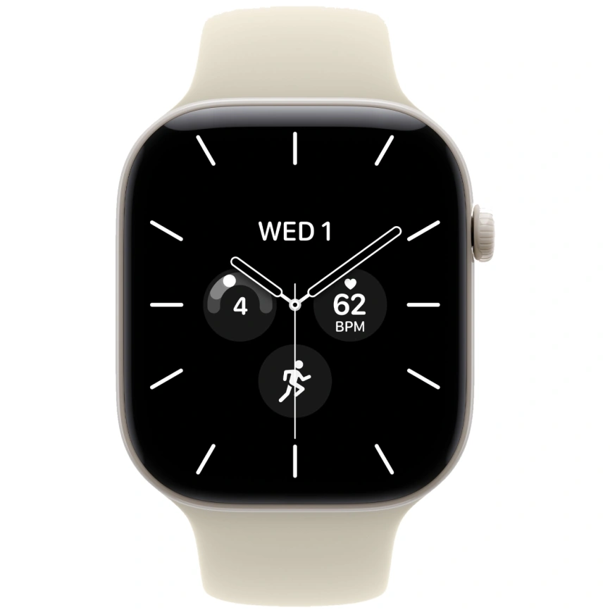 Смарт-часы Apple Watch Series 12 42mm Pearl White Ceramic Case with Sand Sport Band M/L фото 3
