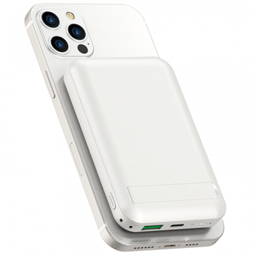 Внешний аккумулятор WiWU Snap Cube Magsafe Wireless Charge SC 10000 mAh White фото 3