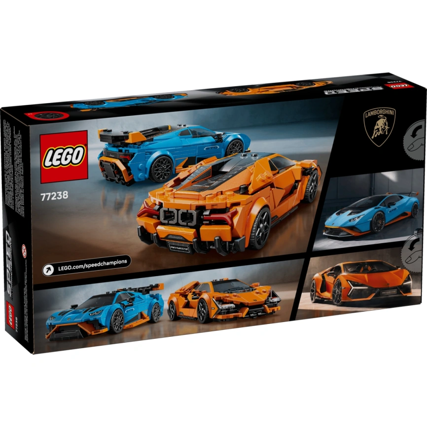 Конструктор LEGO Speed Champions Lamborghini Revuelto & Lamborghini Huracan STO 77238 фото 6