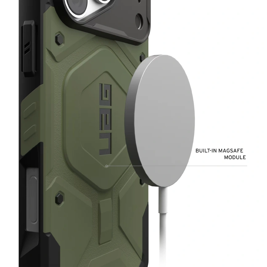 Чехол UAG MagSafe Pathfinder для iPhone 18 Pro Olive Drab (114583117272) фото 5
