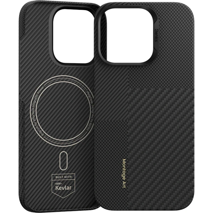 Чехол Benks Montage ArmorAir Case built with Kevlar для iPhone 16 Pro Max Black фото 1
