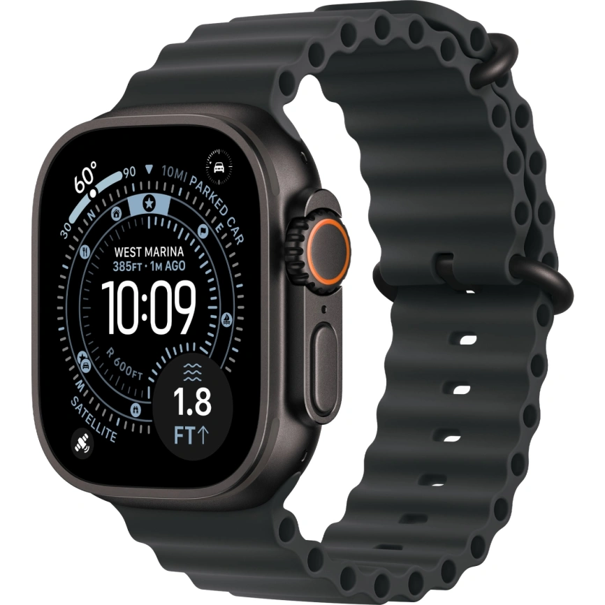 Смарт-часы Apple Watch Ultra 3 (2025) 49mm Black Titanium Case with Black Ocean Band фото 1