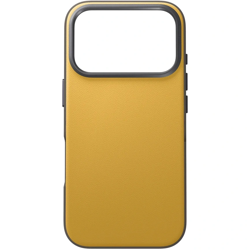 Чехол Uniq Lyden DS Dual-Tone Premium Leatherette Case with MagClick для iPhone 17 Pro Max Canary Yellow/Flint Gray фото 5
