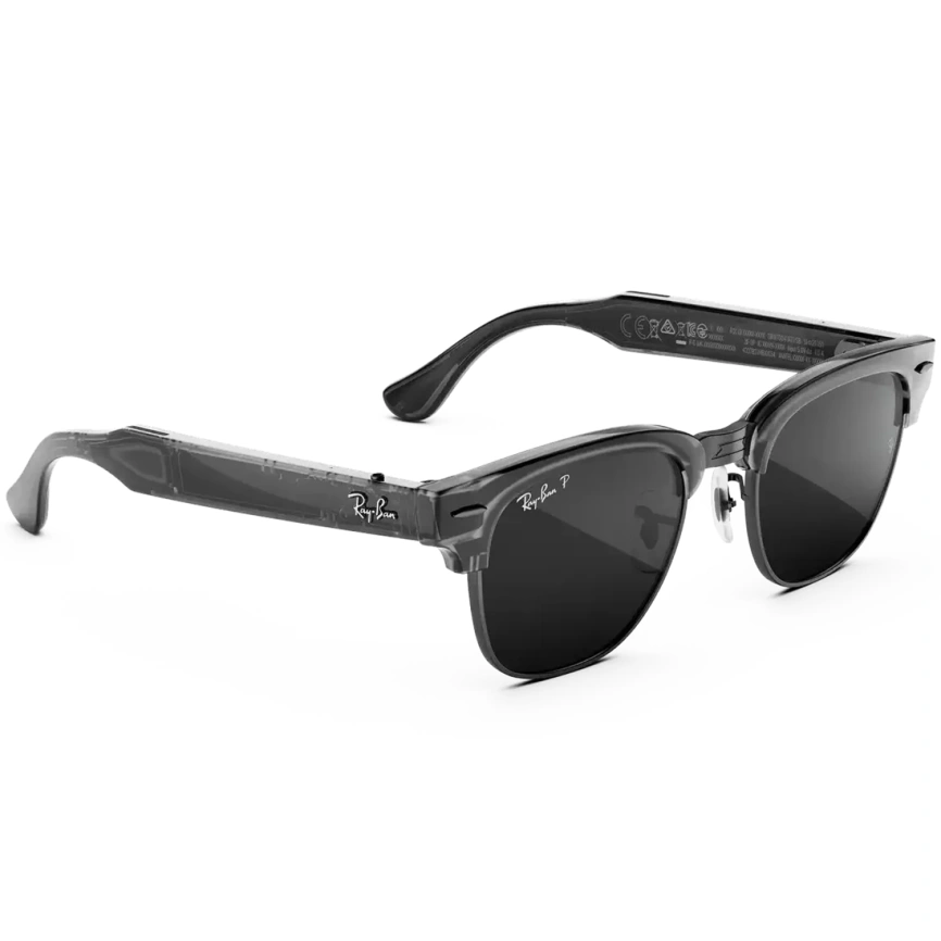 Умные очки Ray-Ban Clubmaster (audio) Transparent Iron Grey Standard Grey фото 3