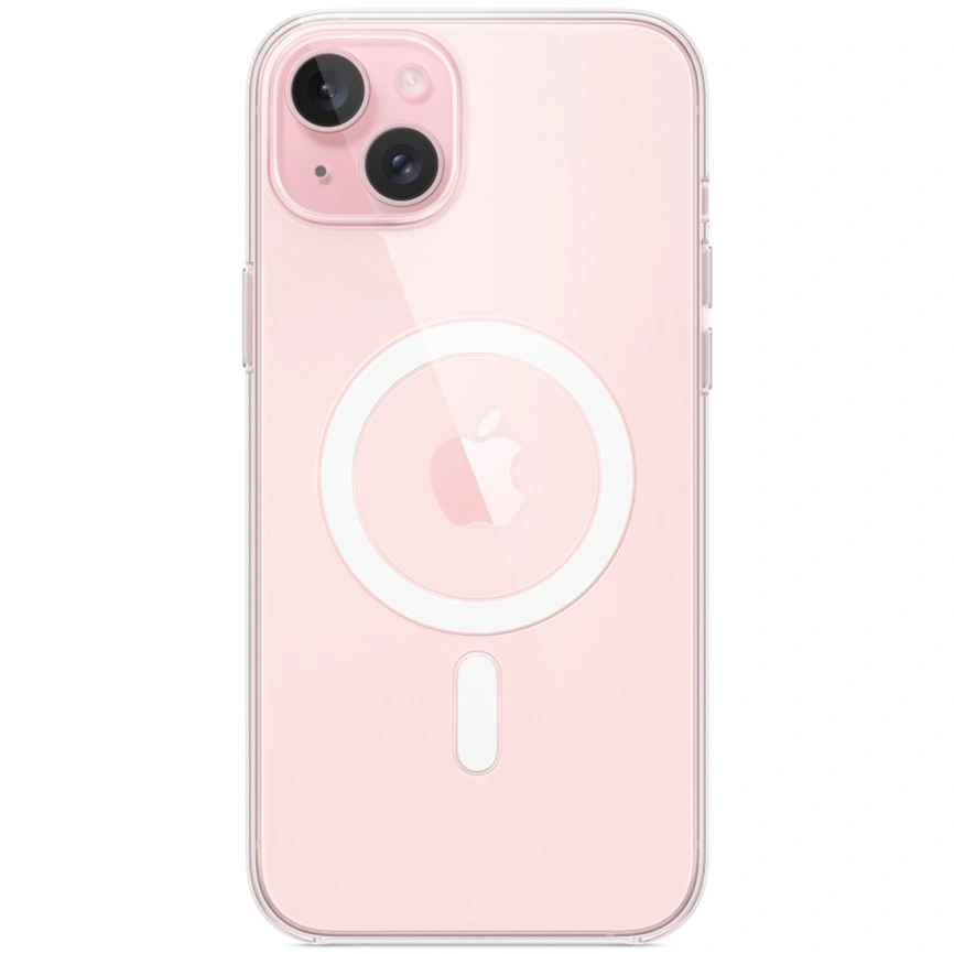 Силиконовый чехол Apple MagSafe для iPhone 15 Clear фото 1
